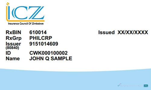 Download Zimbabwe health insurance card Photoshop template